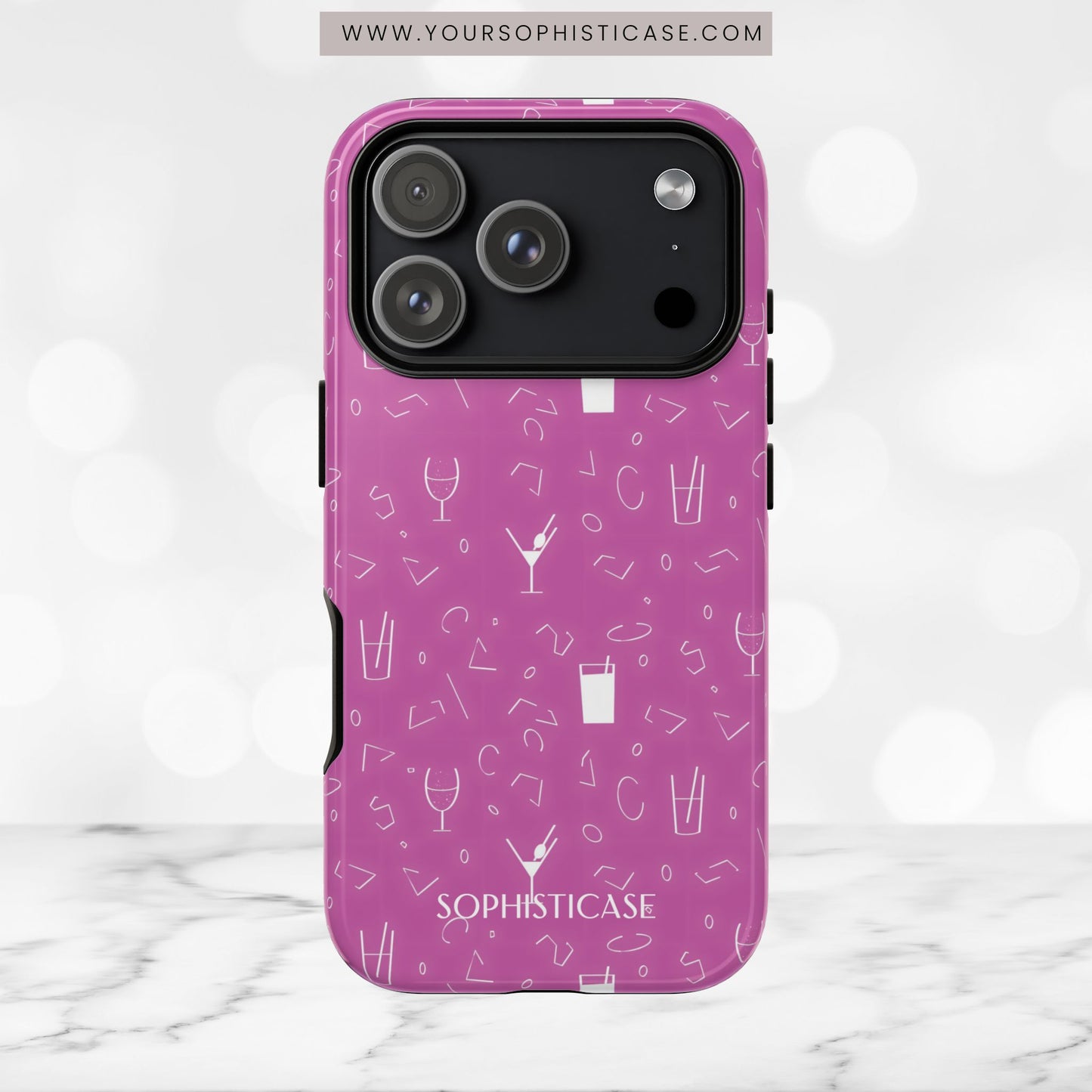 Cocktail Hour in Purple - iPhone Case