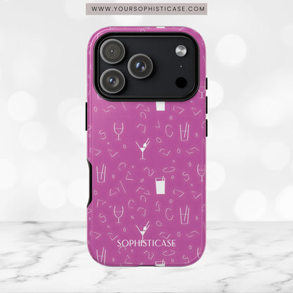 Cocktail Hour in Purple - iPhone Case