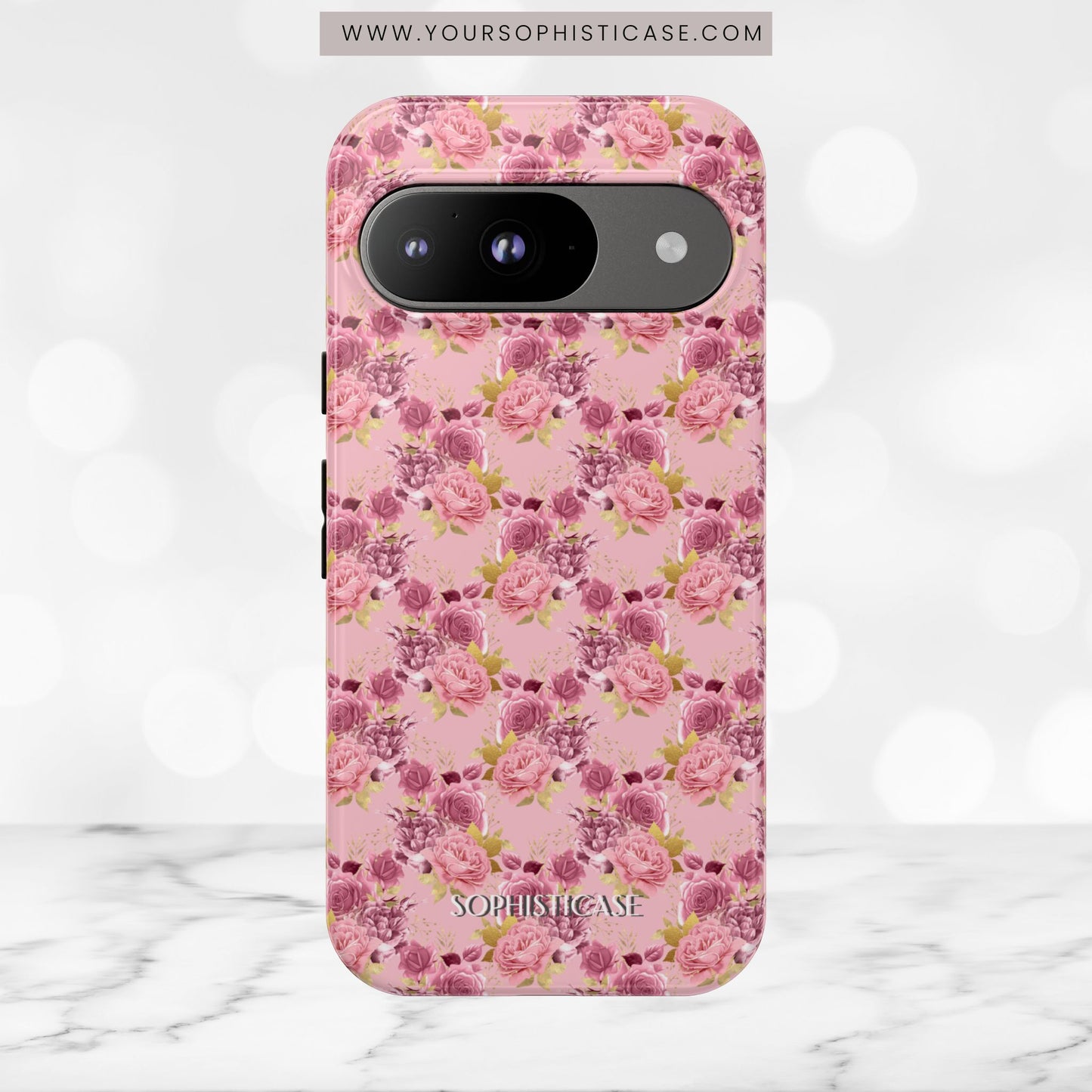 Rose Diamond Romance in Amelie - Tough Phone Case