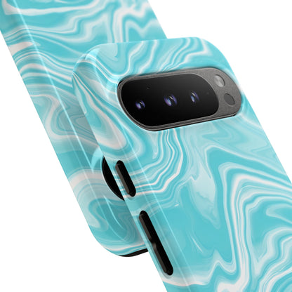 Liquid Dreams in Aqua - Tough Phone Case
