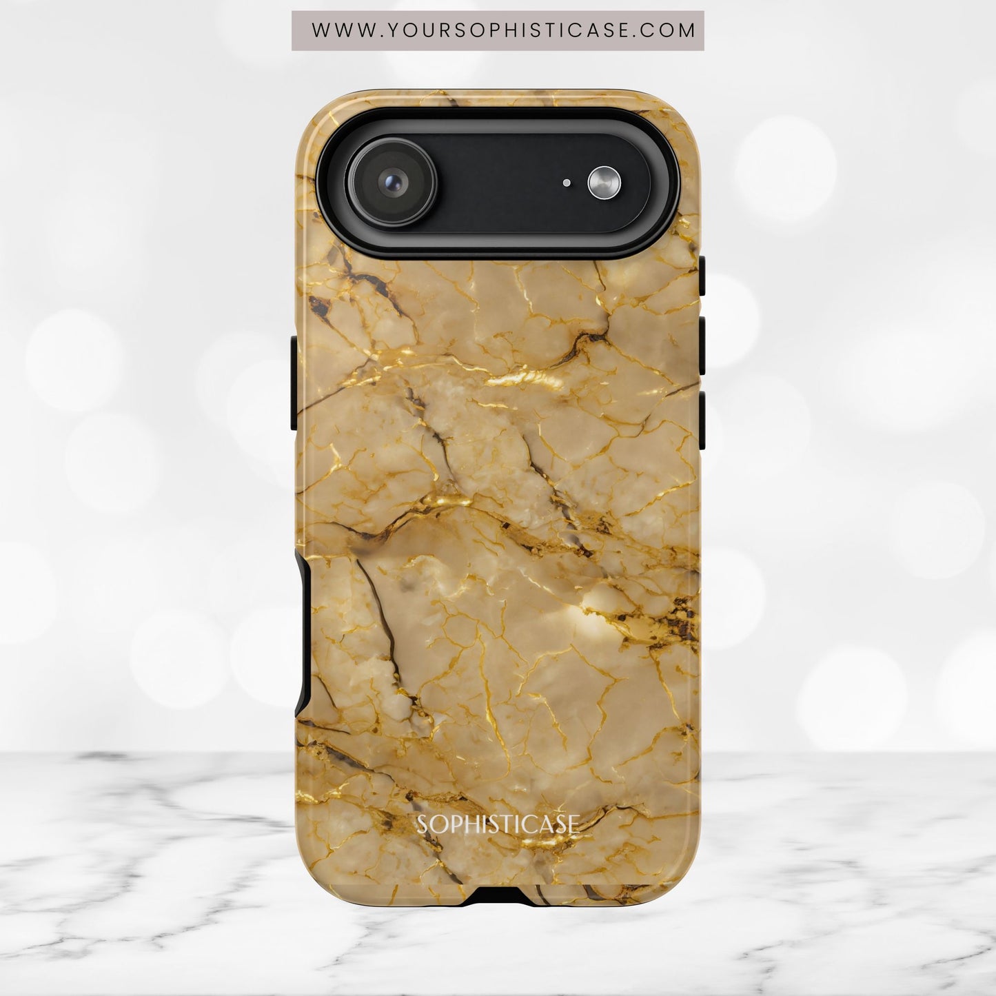 Marble Opulence in Gold - iPhone Case, Samsung Galaxy Case, Google Pixel Case