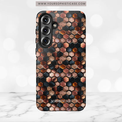 Rose' Runway in Honeycomb Mosaic - Tough Phone Case