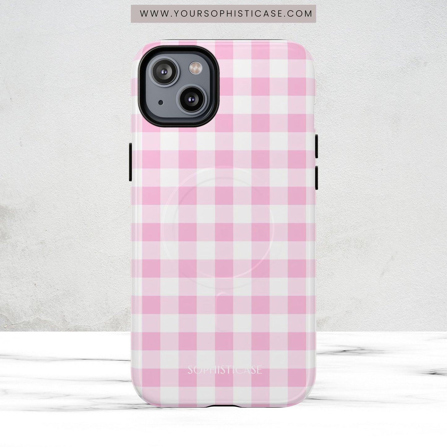 Gingham in Pink - Magsafe Case