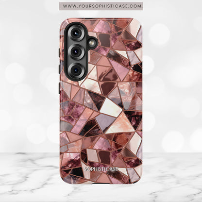 Rose' Runway in Merlot Mosaic - Tough Phone Case