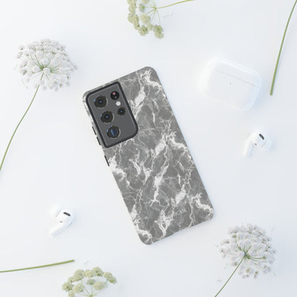 Marble Crush in Charcoal Grey - Tough Phone Case