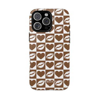 Belle Amie in Deep Brown - Galentines Release - Shockproof Phone Case for iPhone, Samsung Galaxy and Google Pixel