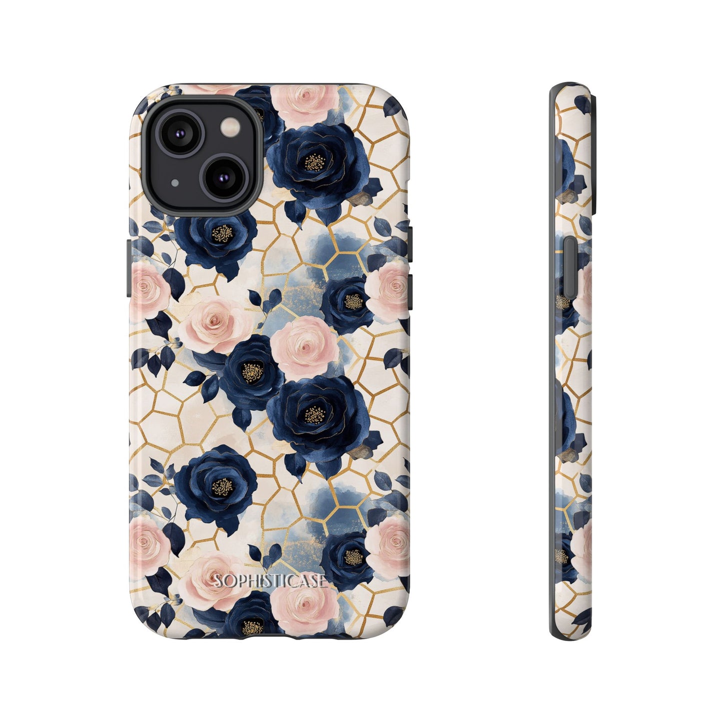 Royal Floral in Navy Hive - Tough Phone Case