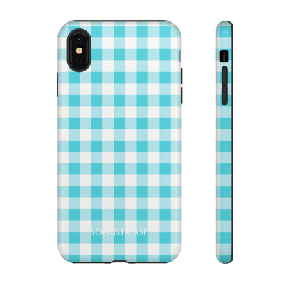 Tough Case - Gingham in Aqua