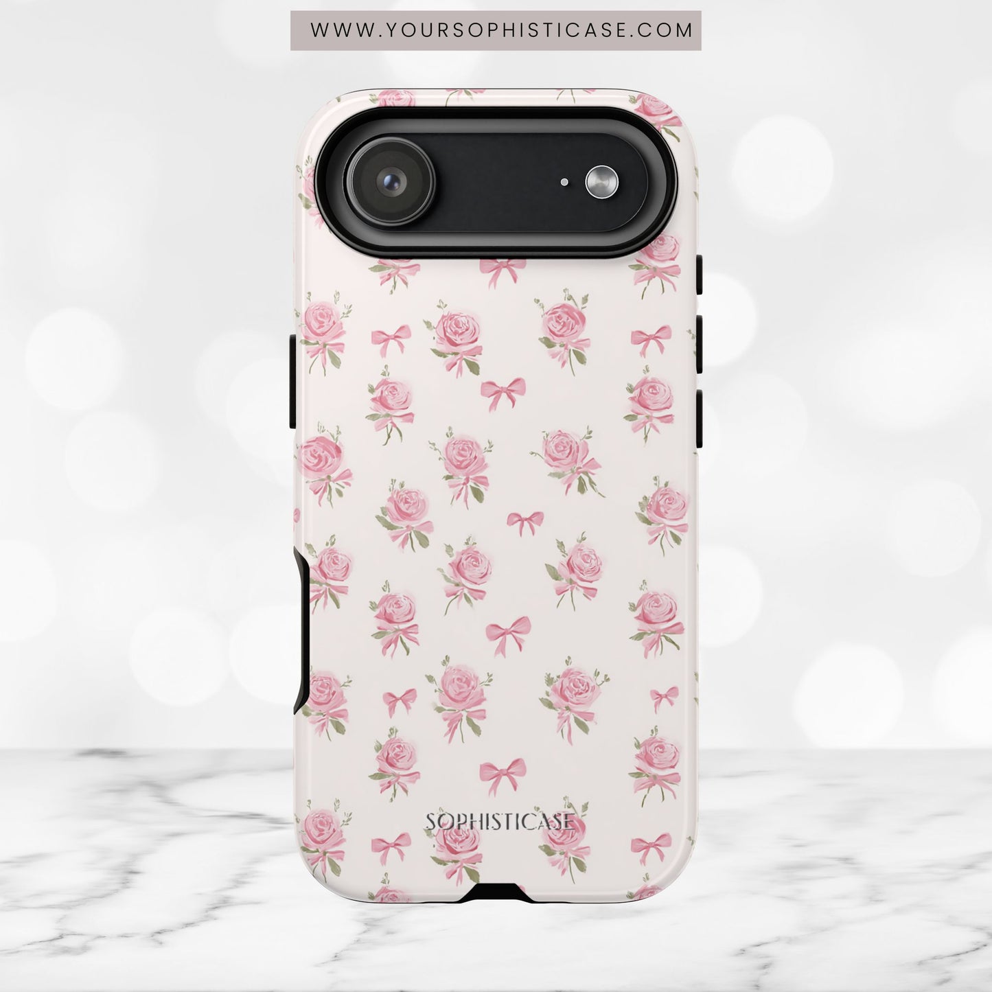 The Sweetest Thing in Coquette Roses and Bows - iPhone Case, Samsung Galaxy Case, Google Pixel Case