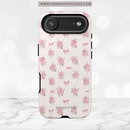 The Sweetest Thing in Coquette Roses and Bows - iPhone Case, Samsung Galaxy Case, Google Pixel Case