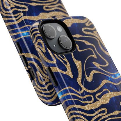 Cosmic Gold in Blue - iPhone Magsafe Case