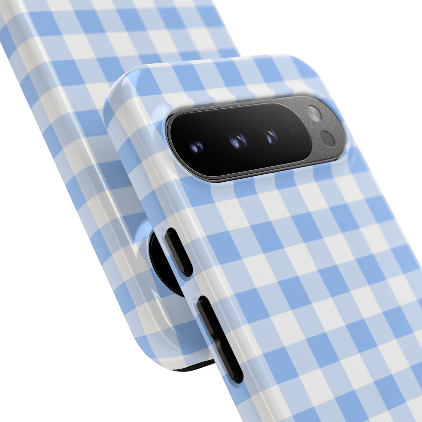 Gingham in Blue - Tough Phone Case