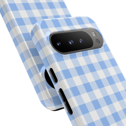 Gingham in Blue - Tough Phone Case