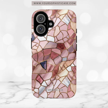 Rose' Runway in Pink Mosaic - Tough Phone Case