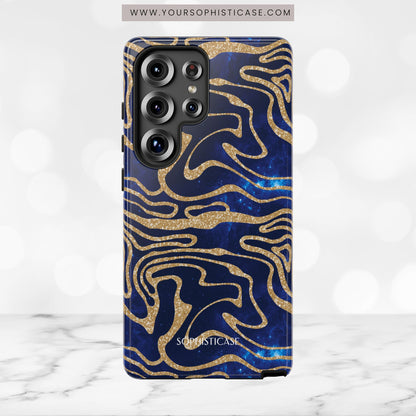 Cosmic Gold in Blue - iPhone Case, Samsung Galaxy Case, Google Pixel Case