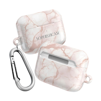 AirPod Cases - Marble Opulence in Neutral Beige