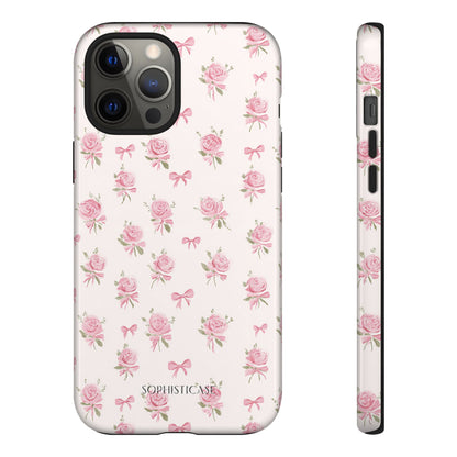 The Sweetest Thing in Coquette Roses and Bows - iPhone Case, Samsung Galaxy Case, Google Pixel Case