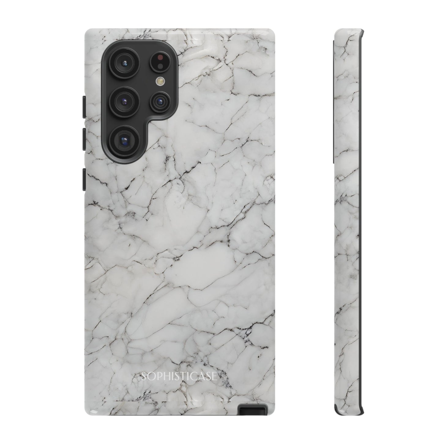 Marble Opulence in White - iPhone Case, Samsung Galaxy Case, Google Pixel Case