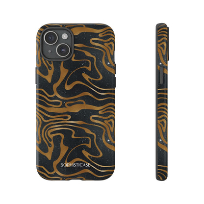 Cosmic Gold in Black - iPhone Case, Samsung Galaxy Case, Google Pixel Case