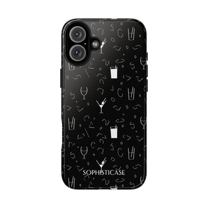 Cocktail Hour in Black - Tough Phone Case for iPhone