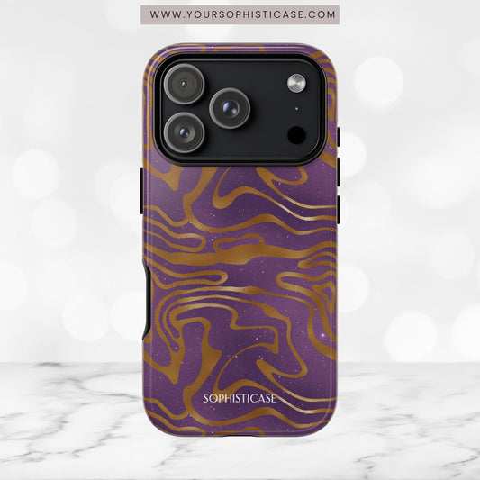 Cosmic Gold in Purple - iPhone Case, Samsung Galaxy Case, Google Pixel Case