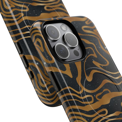 Cosmic Gold in Black - iPhone Magsafe Case