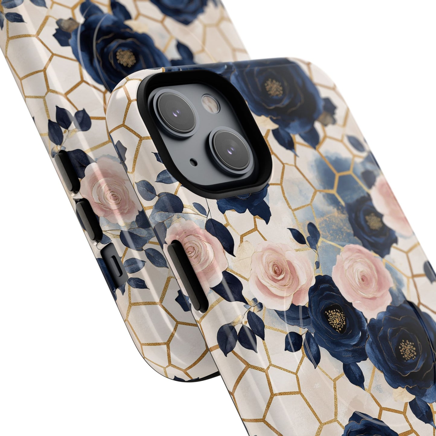 Royal Floral in Navy Hive - iPhone Magsafe Case