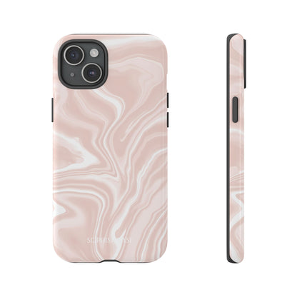 Liquid Dreams in Neutral Beige - iPhone Case