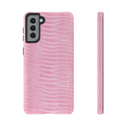 Luxe Leather in Pink - Tough Phone Case