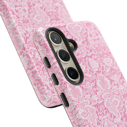 Luxe Lace in Pink - Tough Phone Case