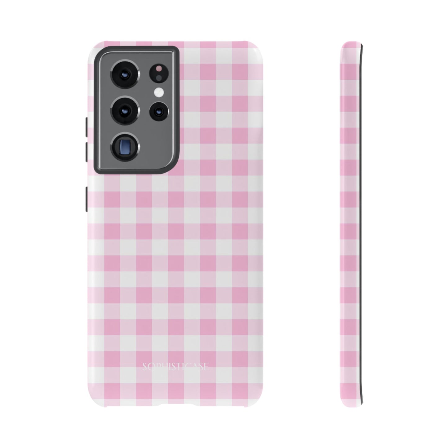 Gingham in Pink - Tough Phone Case