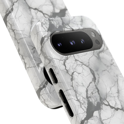 Marble Opulence in Charcoal Grey - Tough Phone Case