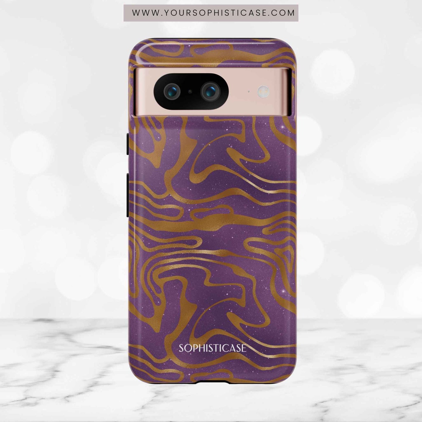 Cosmic Zebra in Purple - iPhone Case, Samsung Galaxy Case, Google Pixel Case