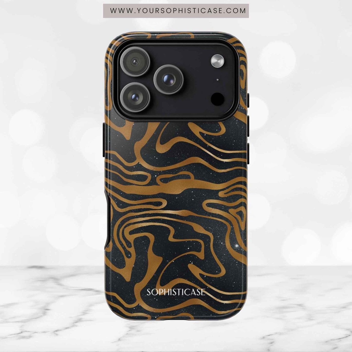 Cosmic Zebra in Black - iPhone Case, Samsung Galaxy Case, Google Pixel Case