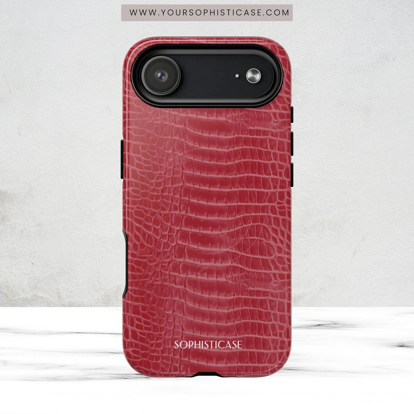 Luxe Leather in Cherry Red - Magsafe Case