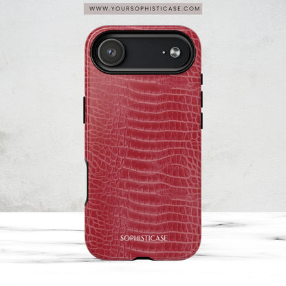 Luxe Leather in Cherry Red - Magsafe Case