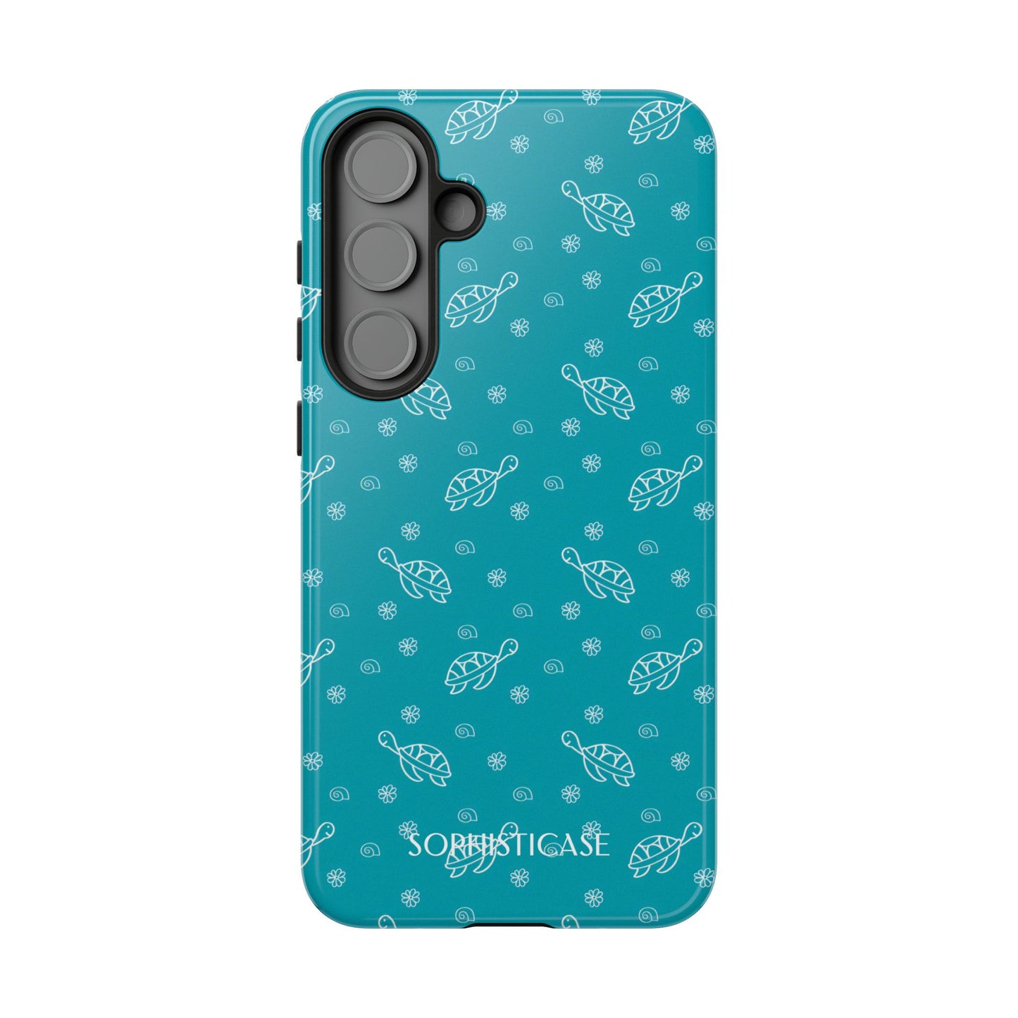 Turtle Island in Aqua - Tough Phone Case for Samsung Galaxy