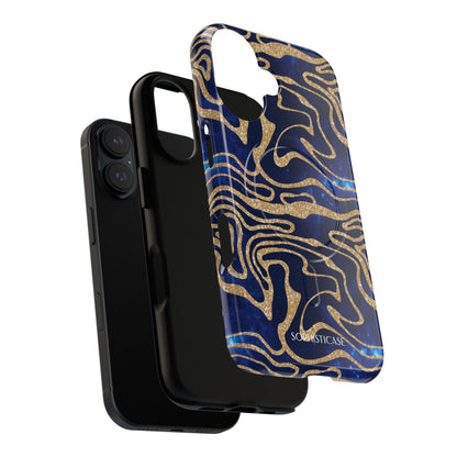 Cosmic Gold in Blue - iPhone Magsafe Case