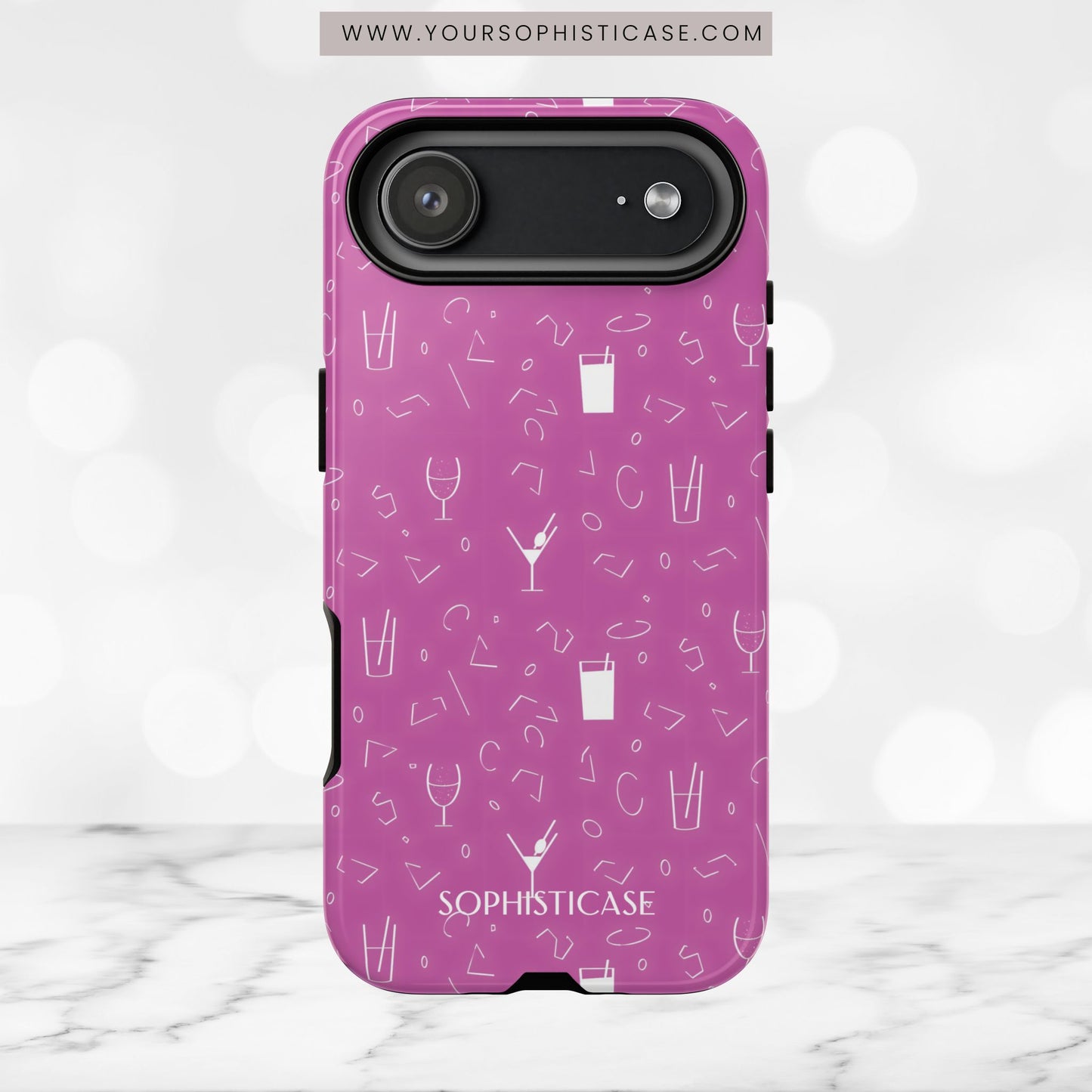 Cocktail Hour in Purple - iPhone Case