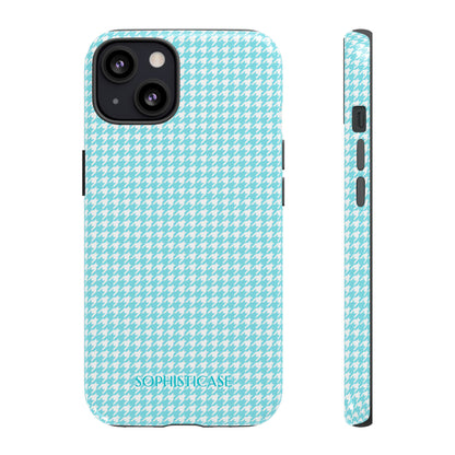 Tough Case - Houndstooth in Aqua