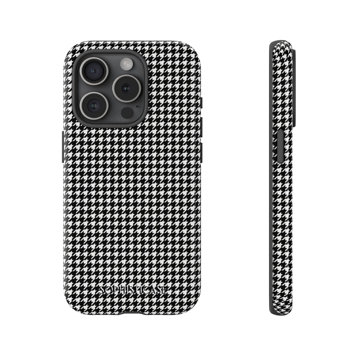 Houndstooth in Black - Drop Proof Phone Case for iPhone