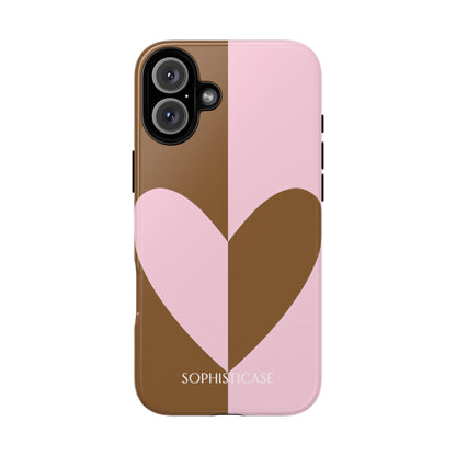 Be Mine in Pink and Brown - Tough Phone Case for iPhone