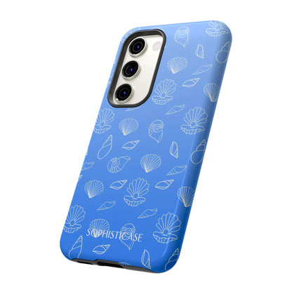 Seashell Society in Ocean Blue - Drop Proof Phone Case for Samsung Galaxy
