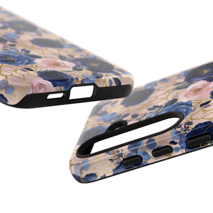 Royal Floral in Navy Blush - Tough Phone Case