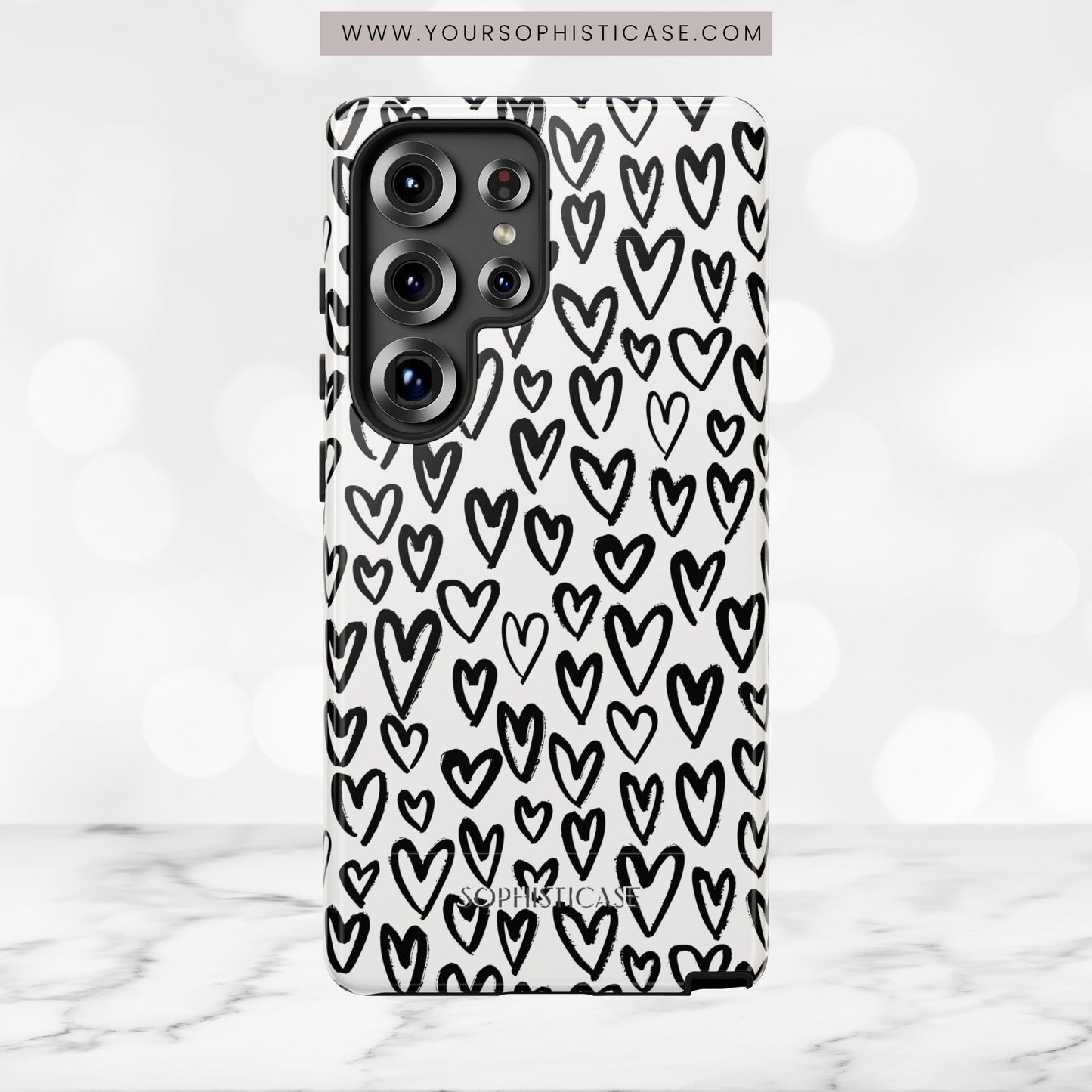 Dark Thoughts in Urban Heart - Tough Phone Case