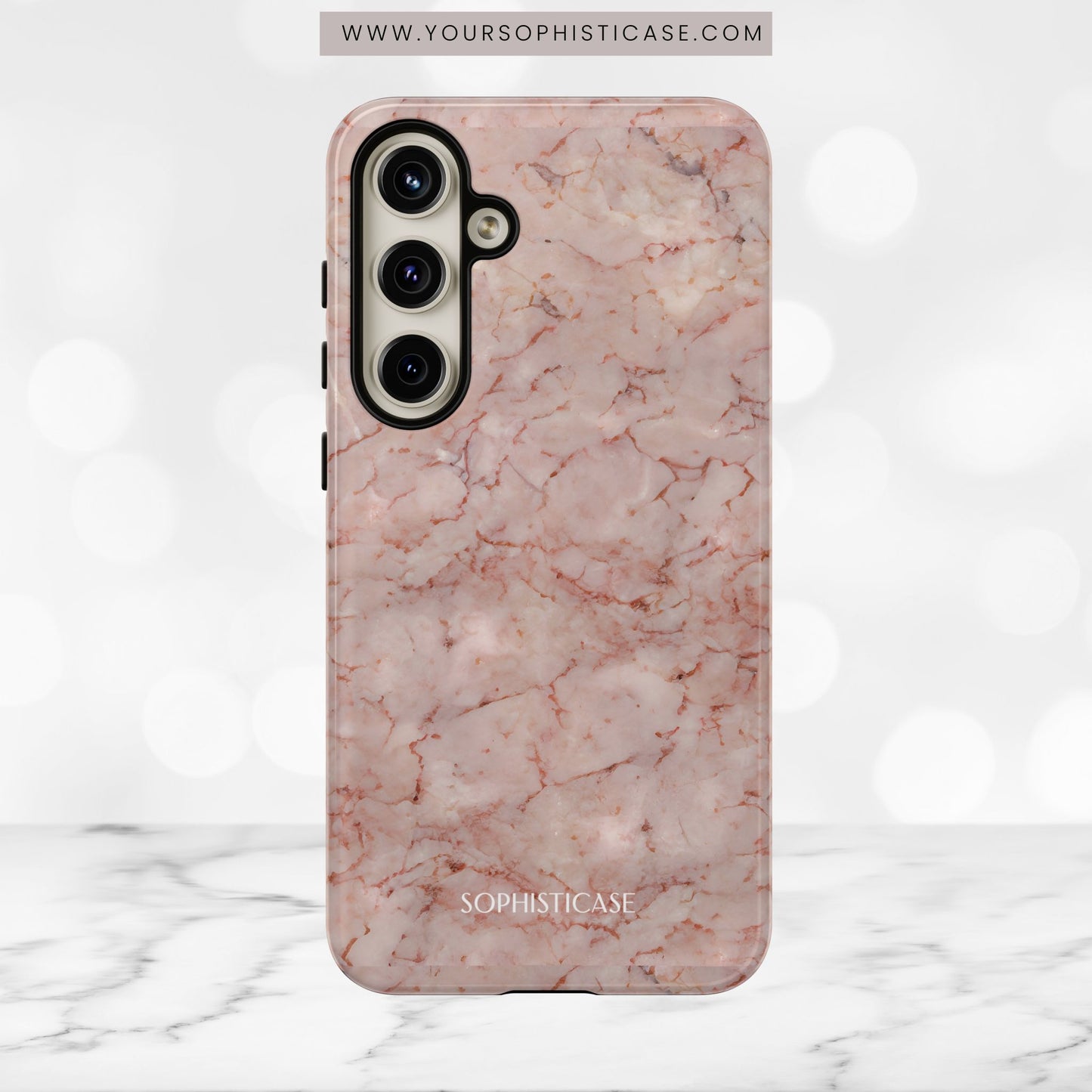 Marble Opulence in Pink - iPhone Case, Samsung Galaxy Case, Google Pixel Case