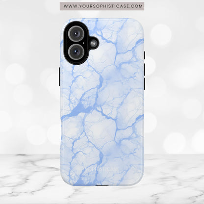 Marble Opulence in Blue - iPhone Case