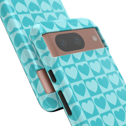 Tough Love in Aqua - Tough Phone Case