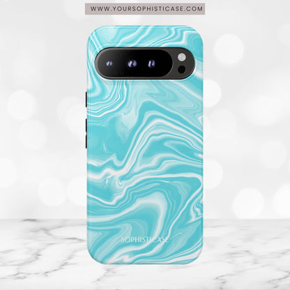 Liquid Dreams in Aqua - Tough Phone Case