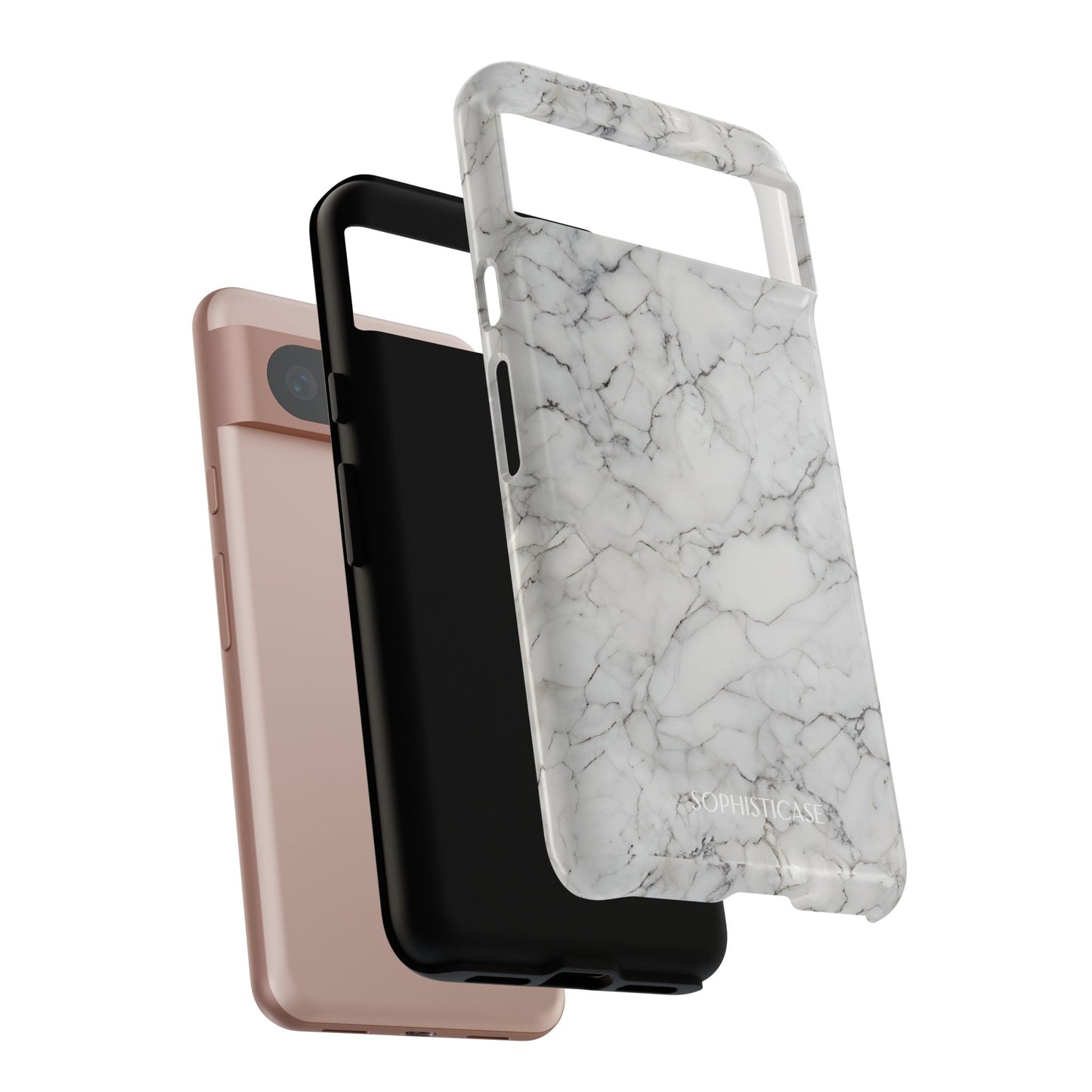 Marble Opulence in White - iPhone Case, Samsung Galaxy Case, Google Pixel Case